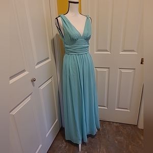 EVER PRETTY TURQUOISE BLUE FORMAL LONG GOWN, SIZE 4